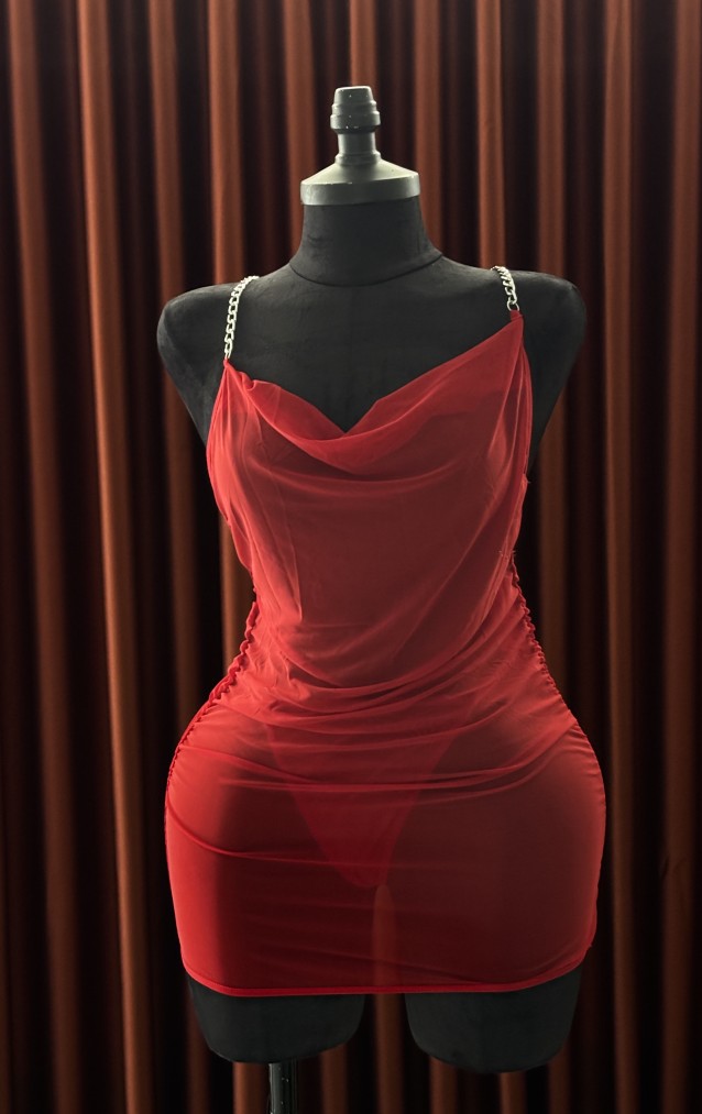 D'Lace Scarlet Zincir Askılı Gecelik